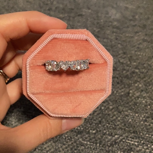 🎉Host Pick!🎉White Sapphire Eternity Band Ring - Picture 7 of 11